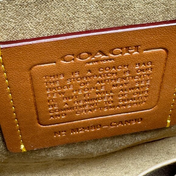 COACH Brook leather flap chain link shoulder crossbody bag - Fuchsia (Defective) - Picture 7 of 14